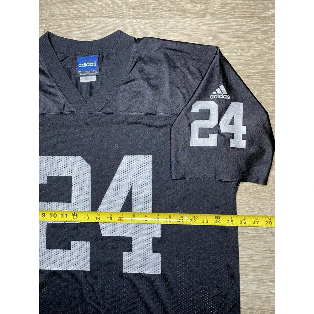 Men Size XL Vintage NFL Adidas Oakland Raiders Charles Woodson #24 Jersey Mesh